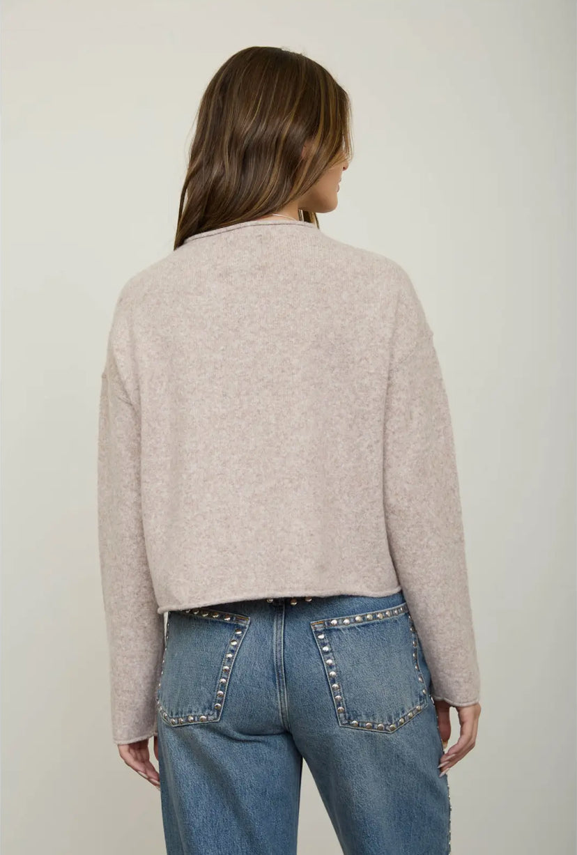 Marisol Raw Edge Button Down | Oatmeal