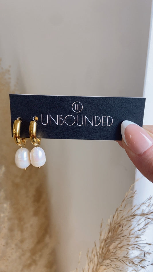 UNBOUNDED | Bold Pearl Drop Earrings