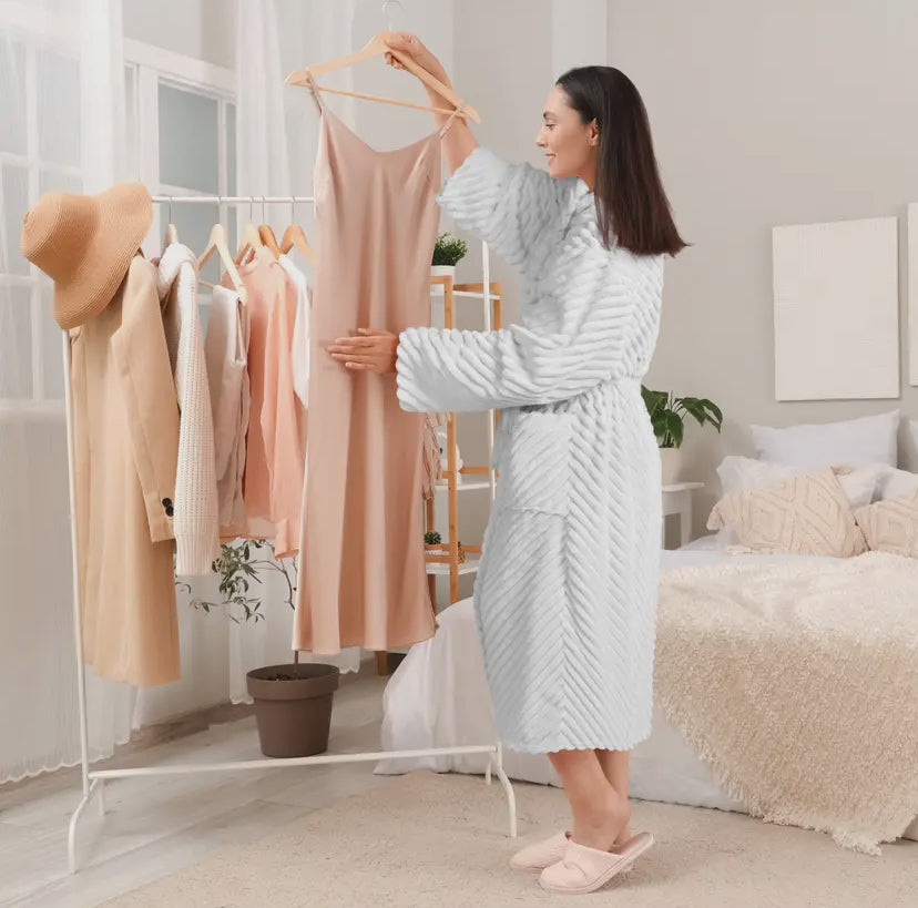 Comfy Escape Fleece Robe | White