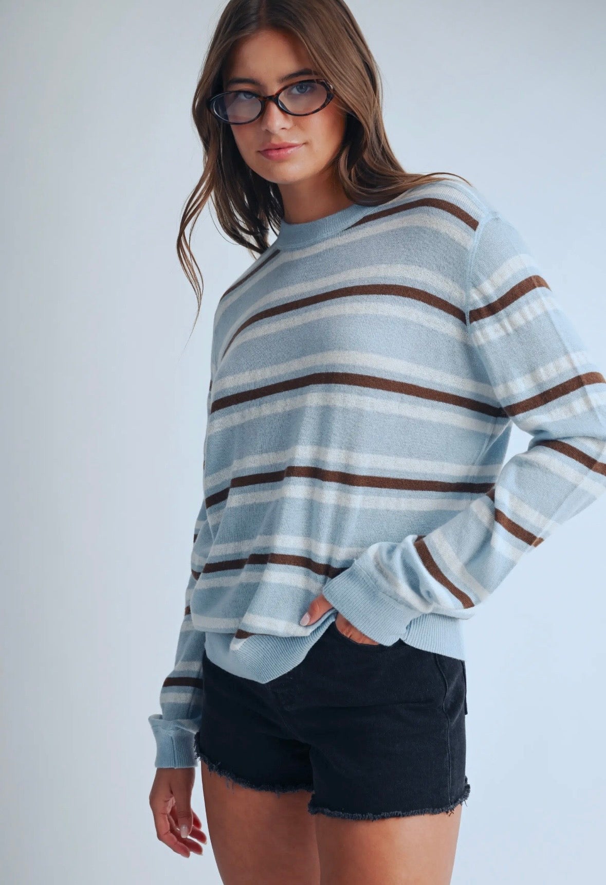 Coastal Striped Long Sleeve | Sky