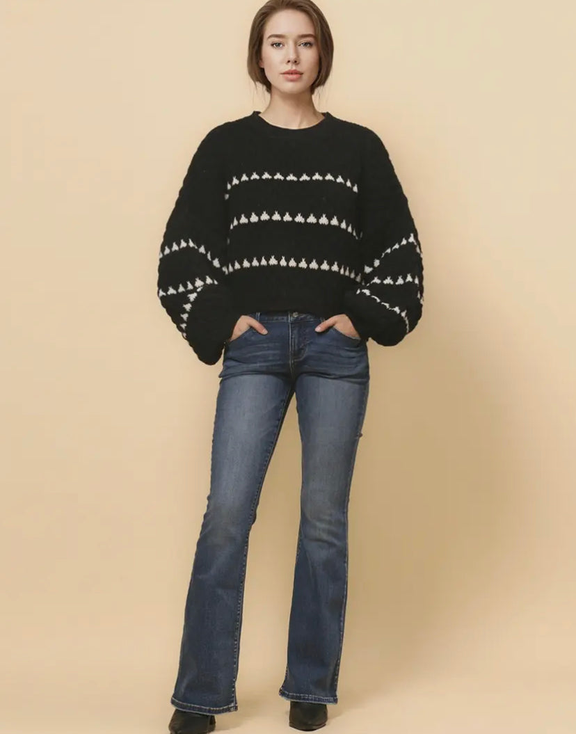 Shanae Chunky Sweater | Black