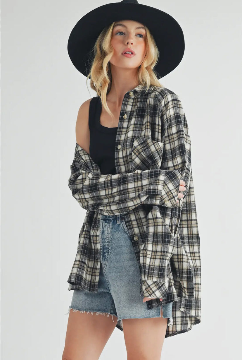 Zaya Plaid Flannel | Oat