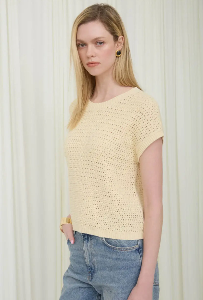 Tindra Knit Top | Light Yellow