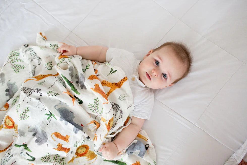 LOULOU LOLLIPOP | Muslin Swaddle | Safari Jungle