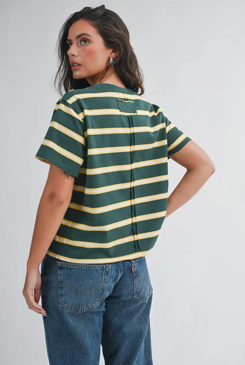Monet Striped Tee | Green