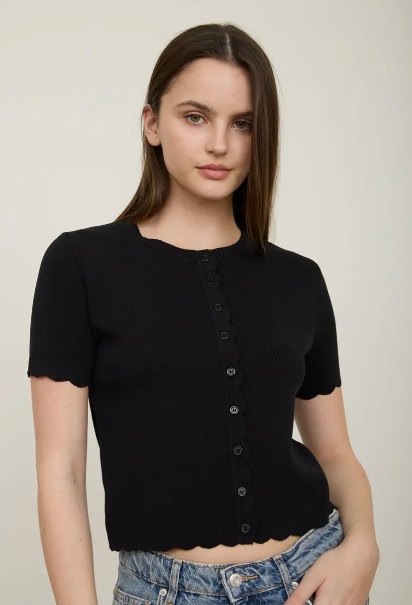 Moretto Cardi Top | Black