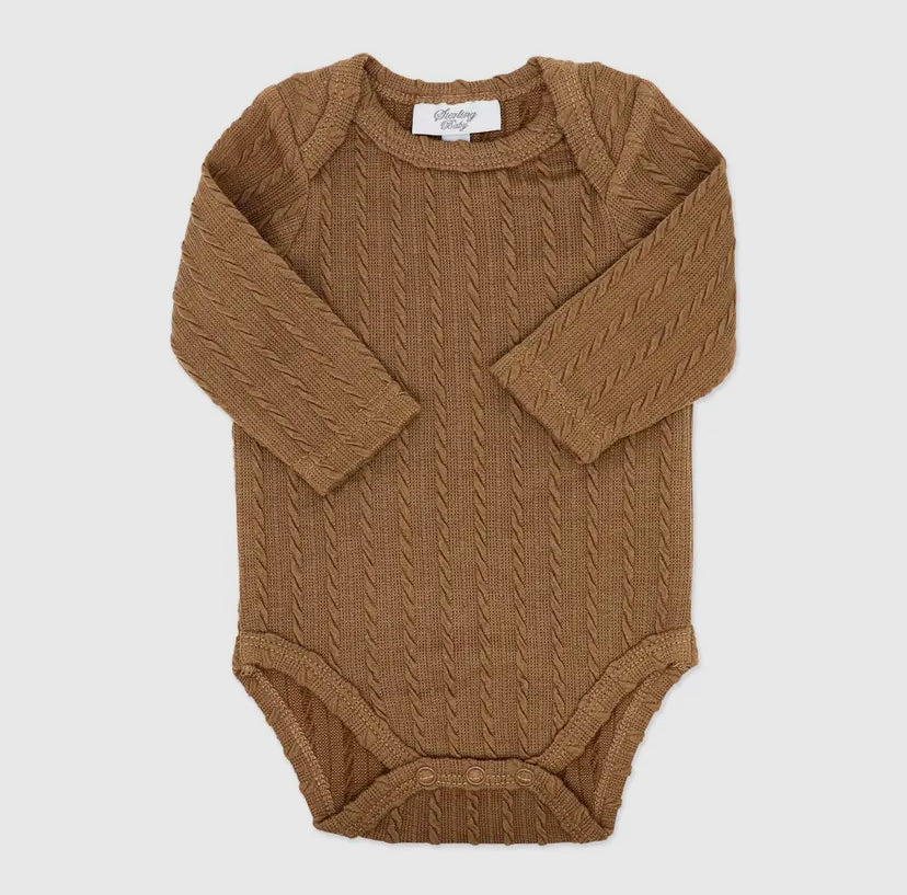 Neutral 3 Piece Jacquard Ribbed Set