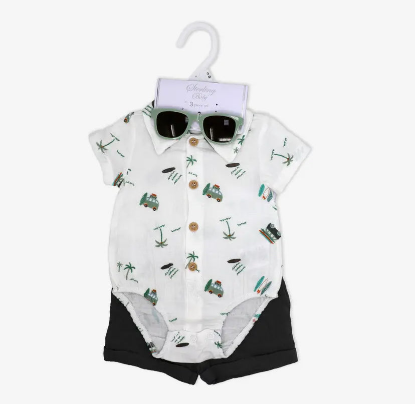 Beach 3 Piece Short Set
