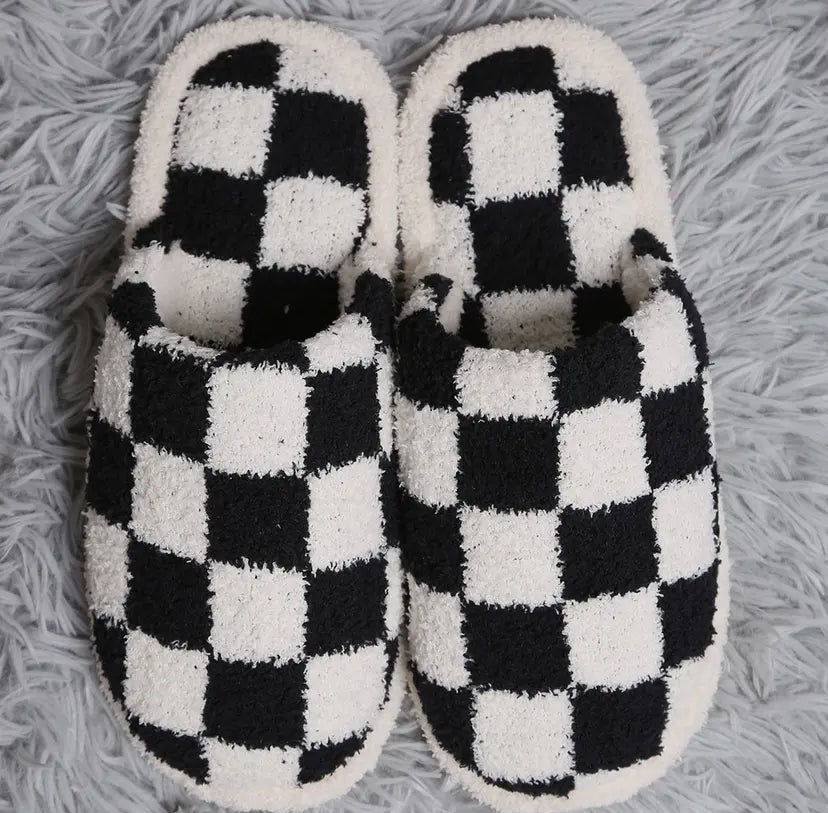 Checkerboard Home Slippers