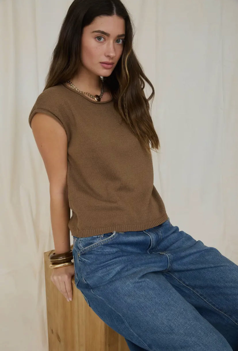 Kaplan Knit Top | Brown