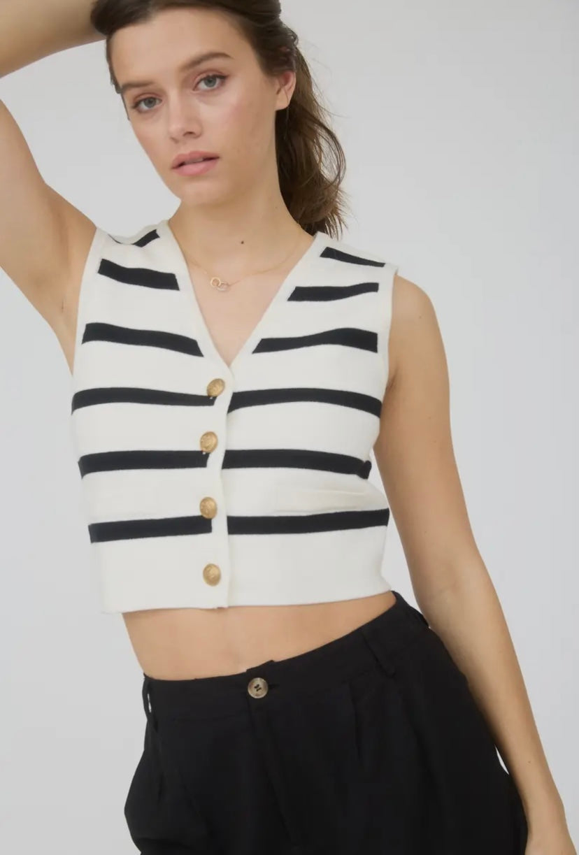 Regal Cropped Vest