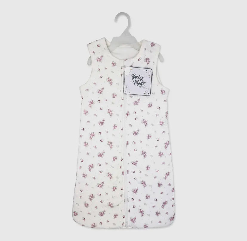 2 Layer Muslin/Mink Sleep Sack | Mauve Floral