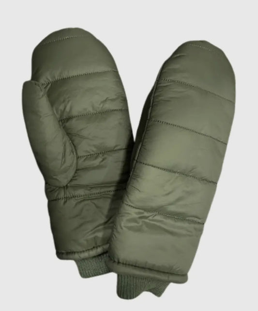 Banff Puffer Mittens | Olive