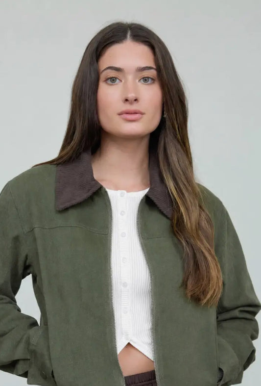 Bronwyn Barn Jacket | Dark Olive