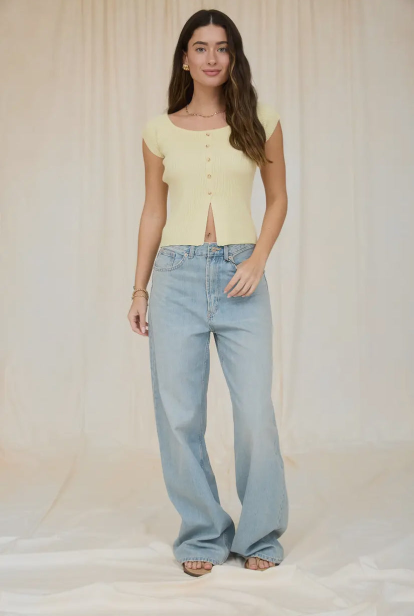 Baylor Top | Butter Yellow