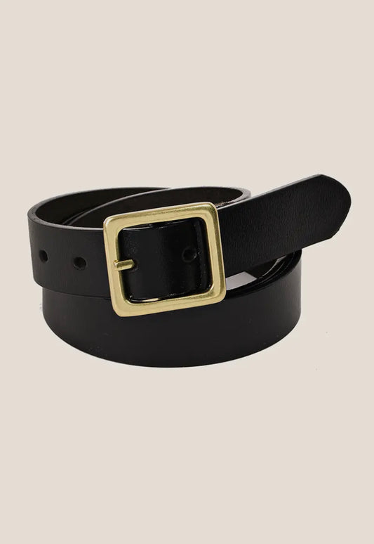 Halle Genuine Leather Square Belt | 2 Colour Options