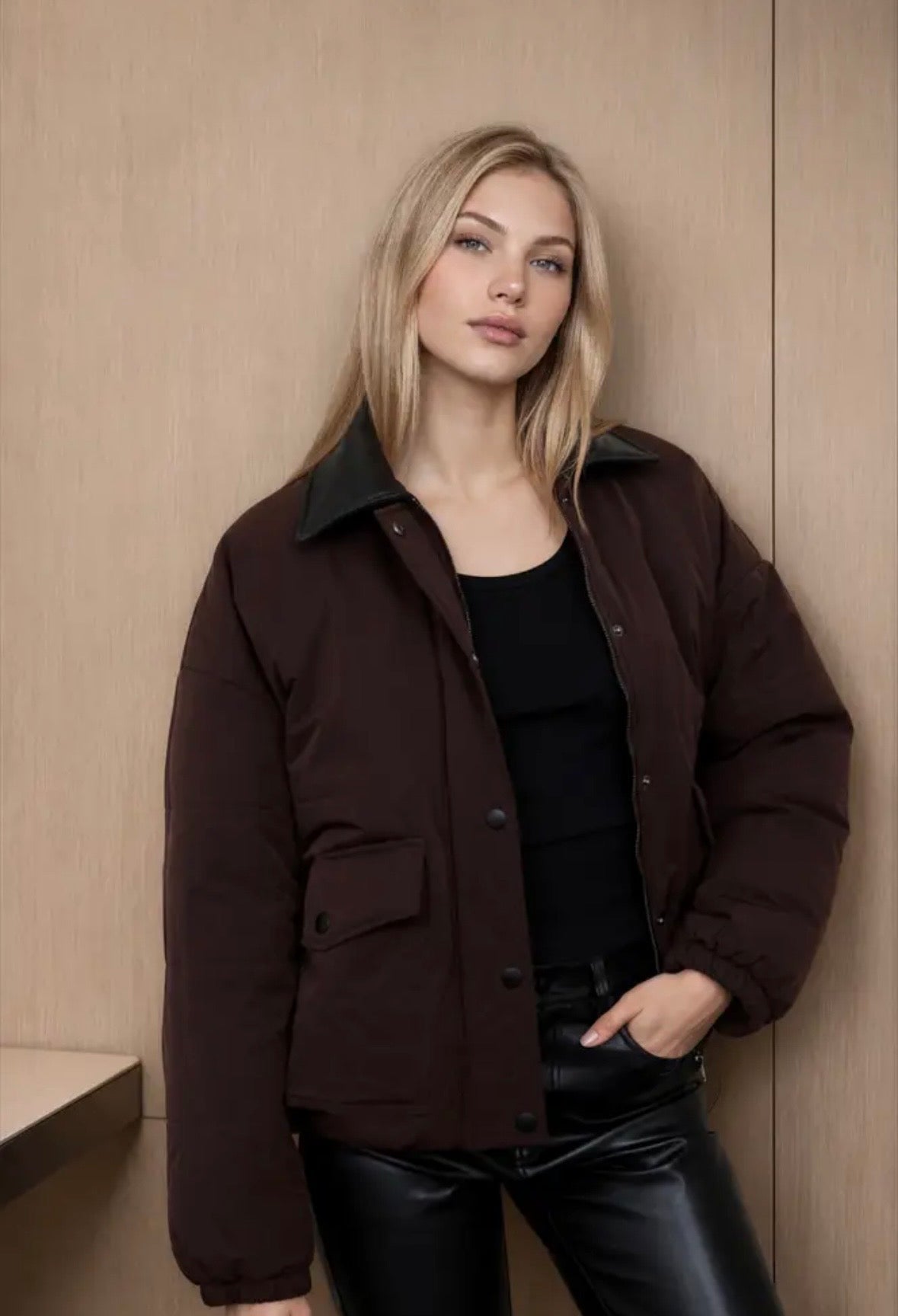 Bristol Puffer Jacket | Plum Chocolate