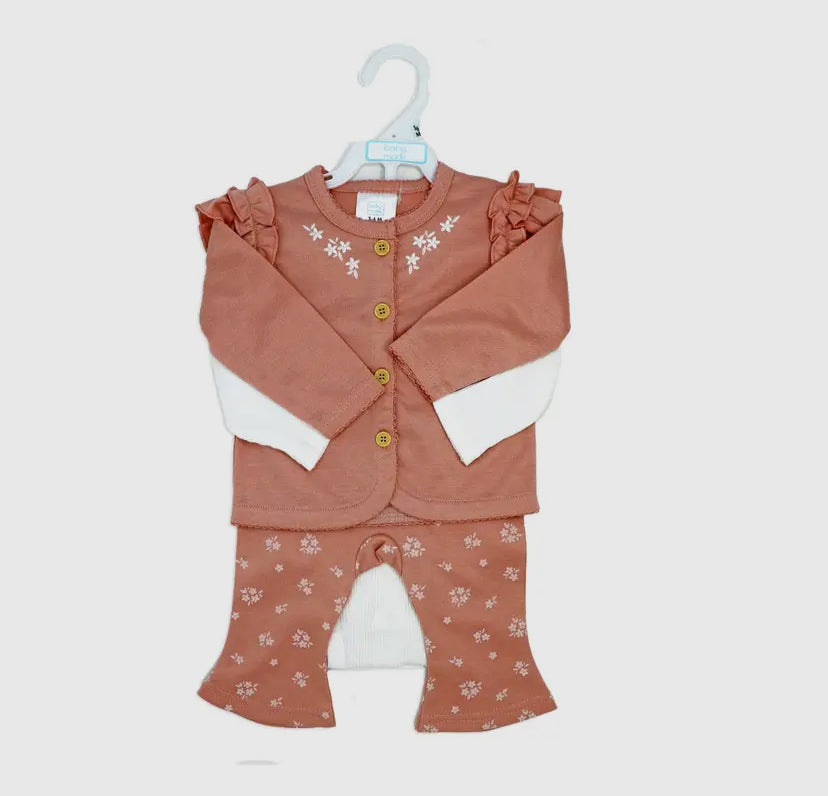 Girls 3 Piece Take Me Home Set | Misty Rose Floral