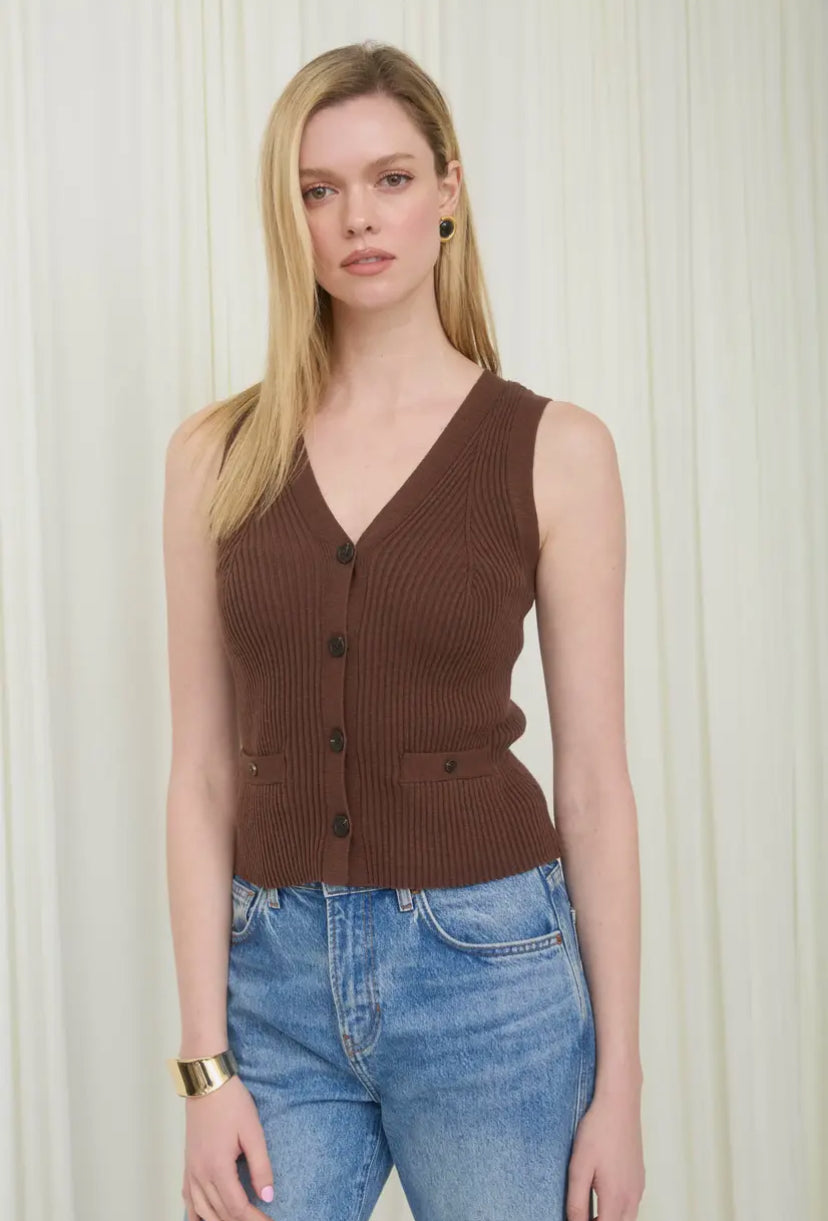 Russo Knit Top | Brown
