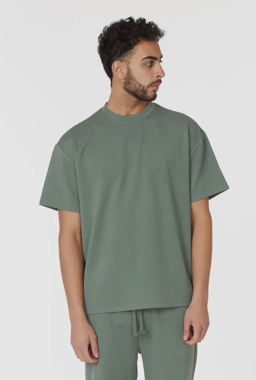 Flynn Textured T-Shirt | Green