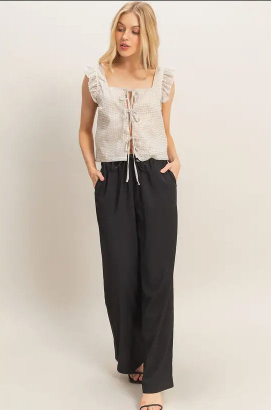 Emery Embroidered Gingham Top