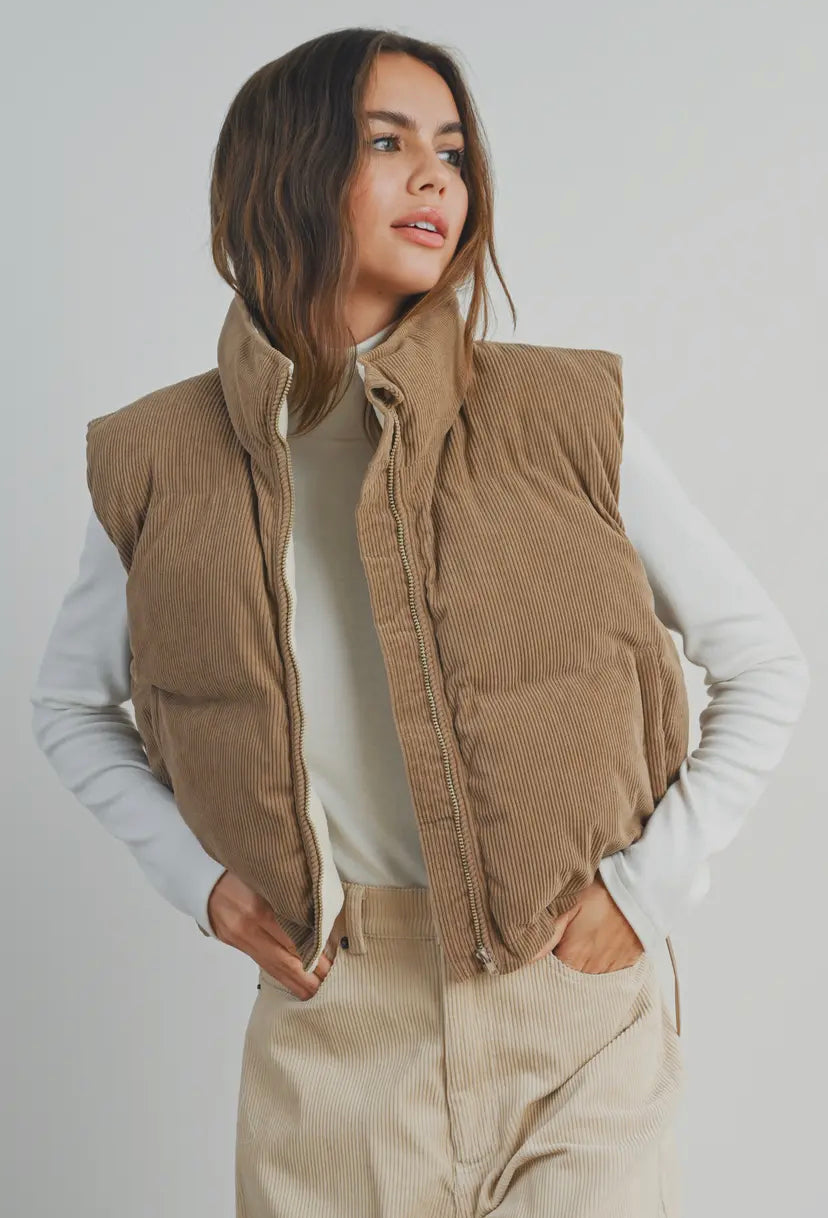 Chai Corduroy Puffer Vest