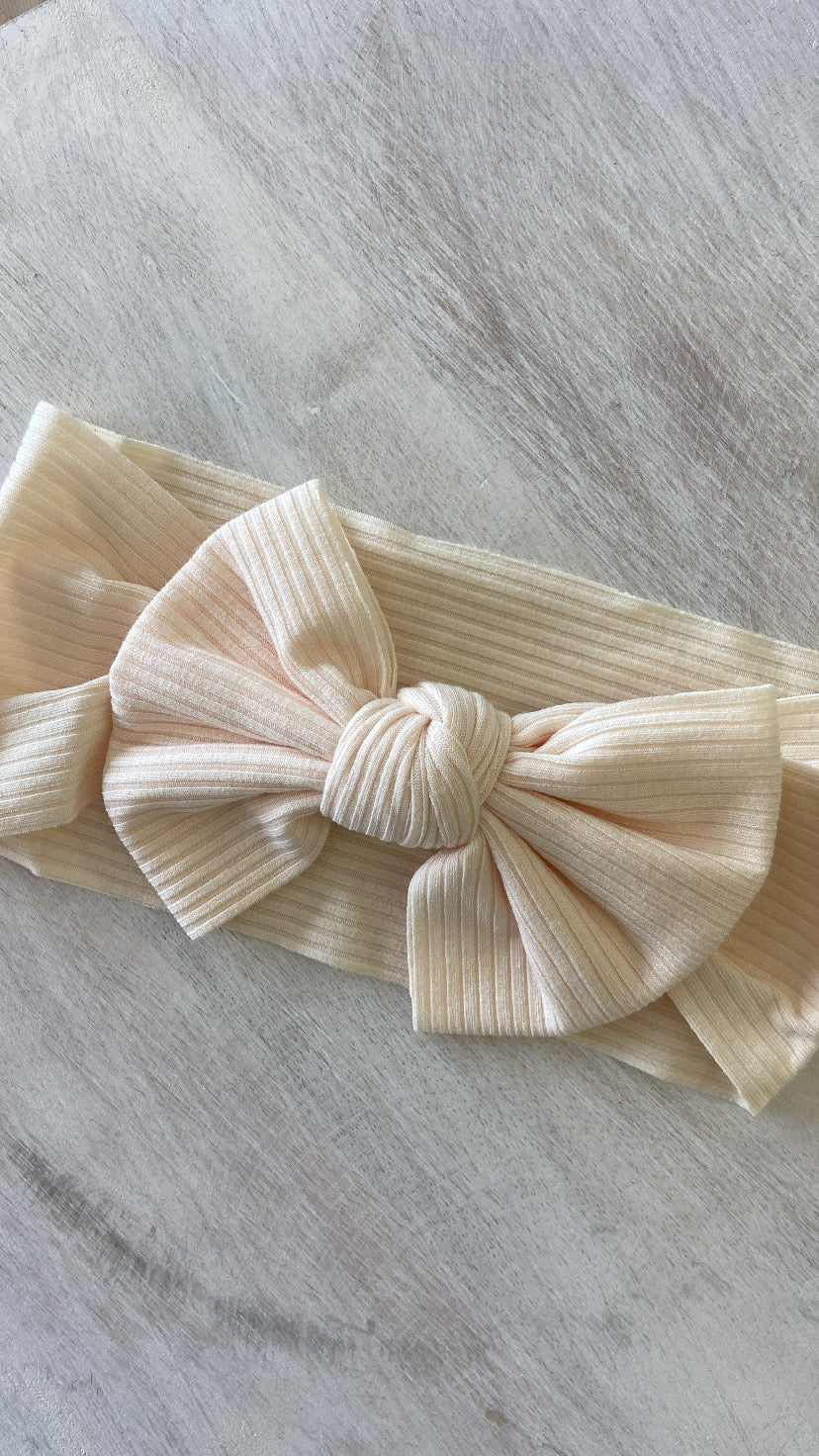 Ribbed Baby Bow | Multiple Colour Options