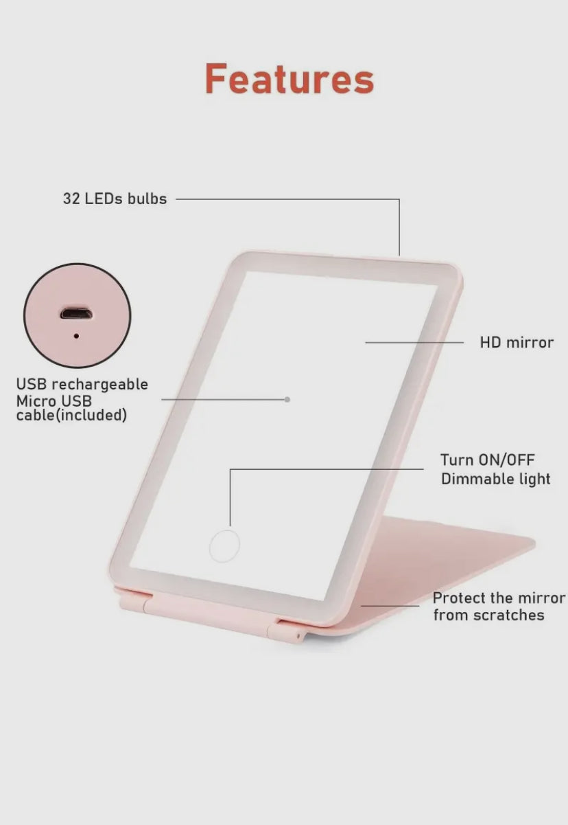Travel Led Makeup Vanity Mirror