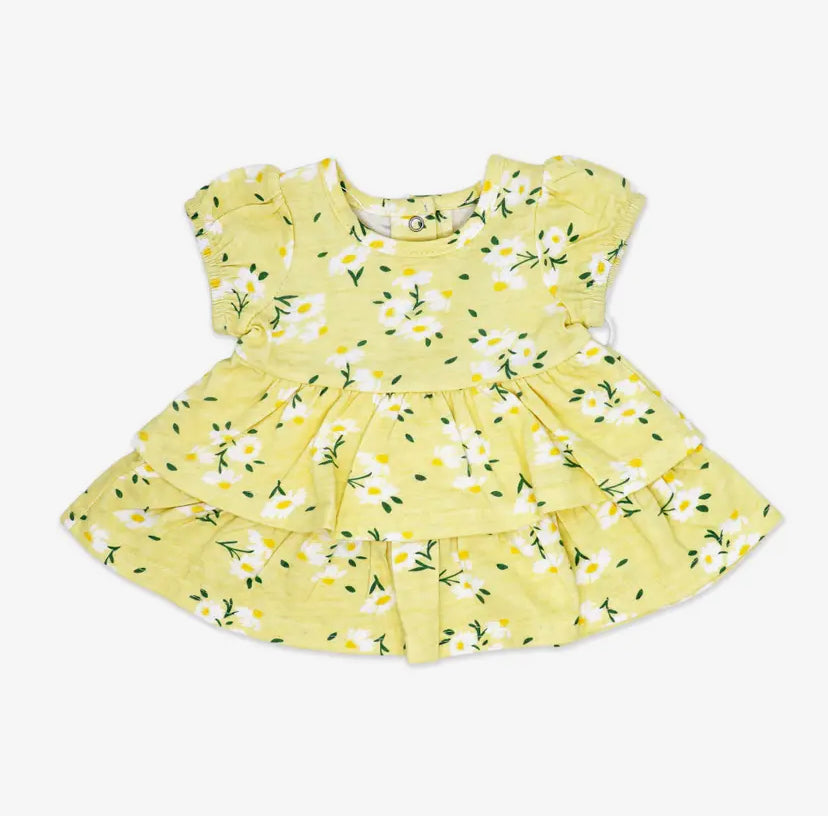 Yellow Floral 2 Piece Dress Set