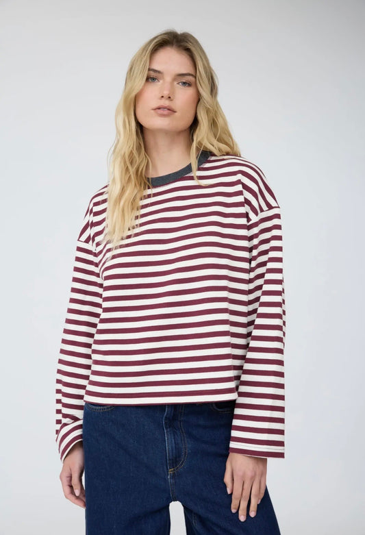 Emerson Striped Long Sleeve | Wine