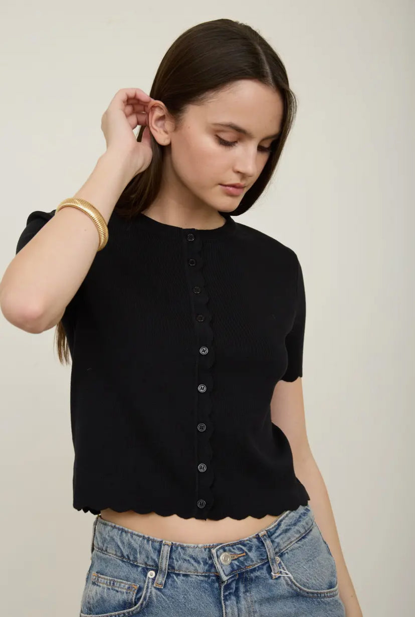 Moretto Cardi Top | Black