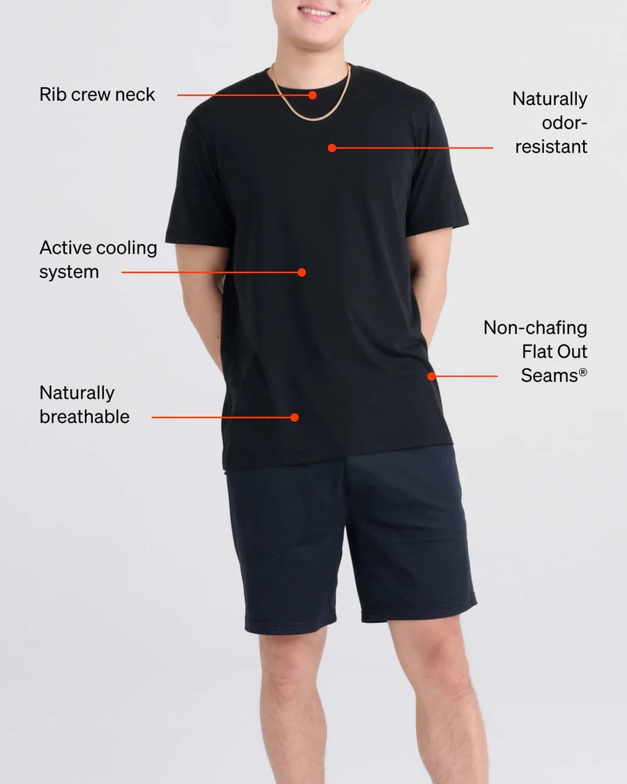 SAXX - Drop temp Cool Cotton Short Sleeve Crew | 2 Colour Options