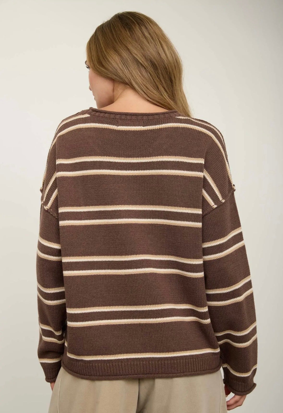 Miller Striped Knit | Hot Chocolate