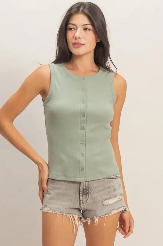Islet Tank | Sage Green