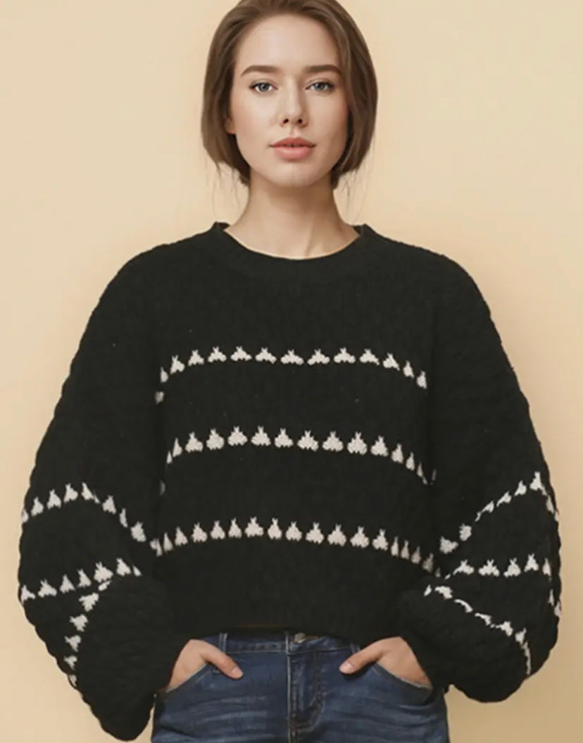 Shanae Chunky Sweater | Black