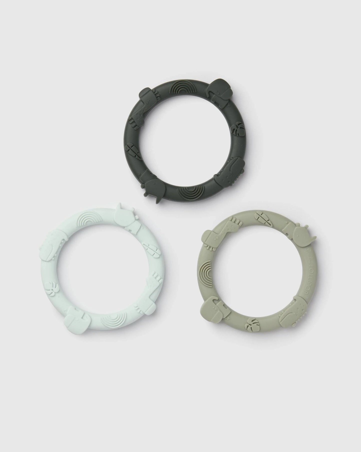 LOULOU LOLLIPOP | Wild Teething Ring Set | Multiple Colour Options