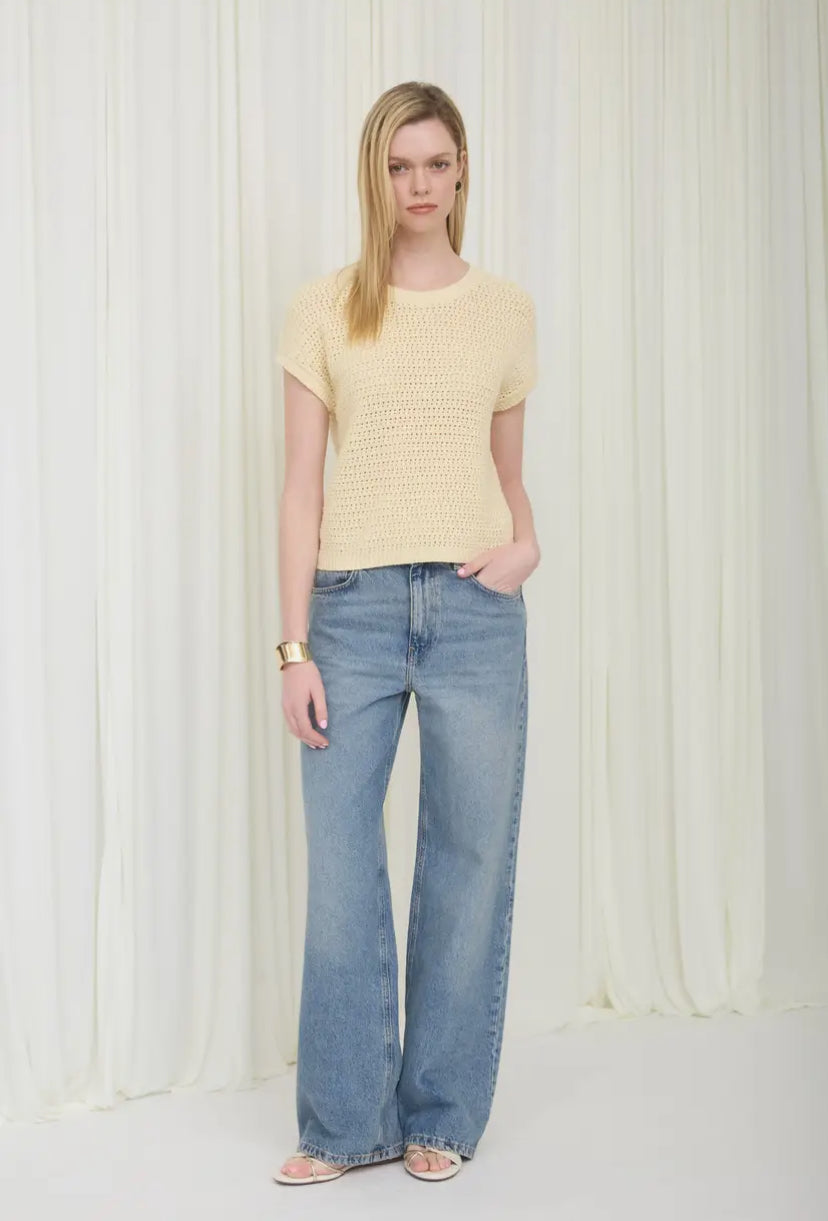Tindra Knit Top | Light Yellow