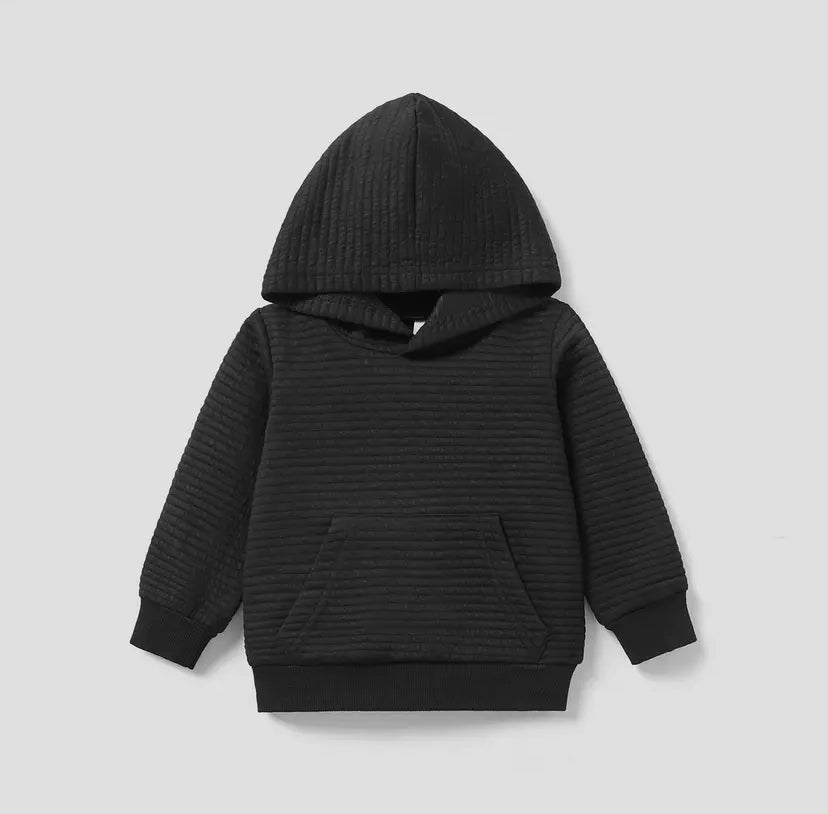 Ribbed Hoodie | Black & Pink Colour Options