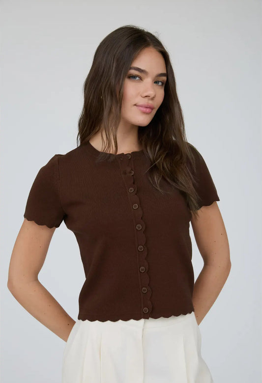 Moretto Cardi Top | Brown