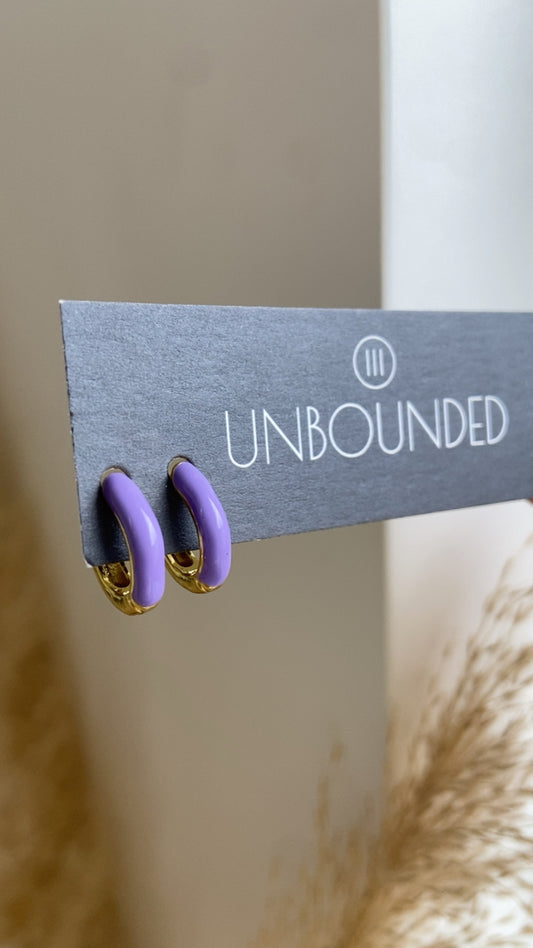 UNBOUNDED | Pop Of Colour Earrings | Purple