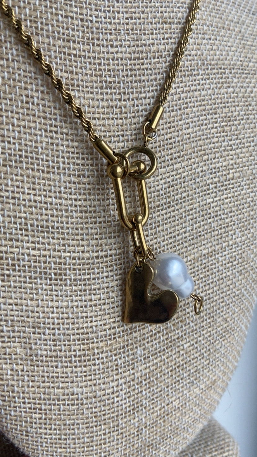 UNBOUNDED | Pearl Heart Necklace