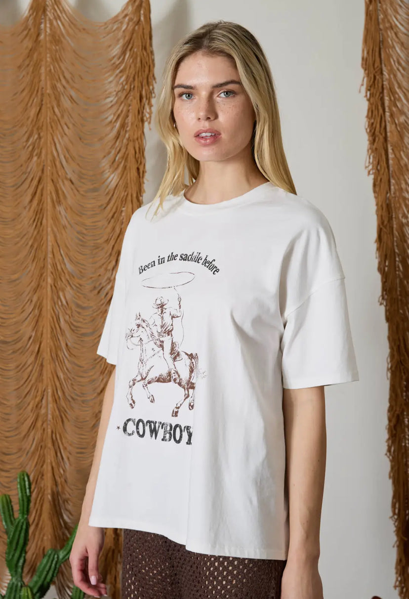 Been in the Saddle Tee | Ivory