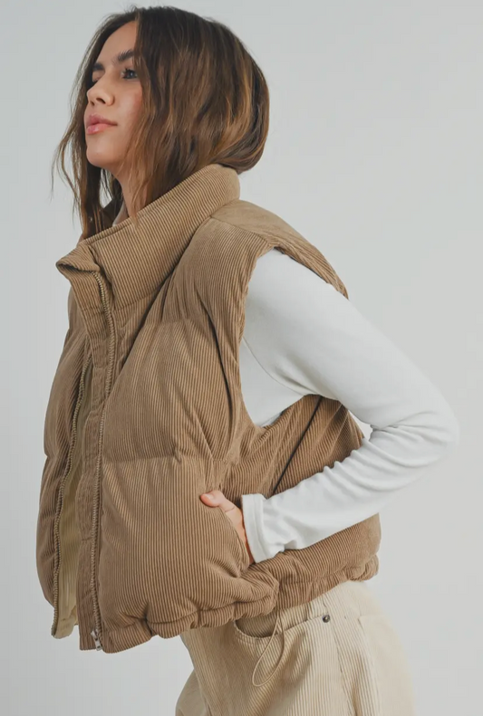 Chai Corduroy Puffer Vest