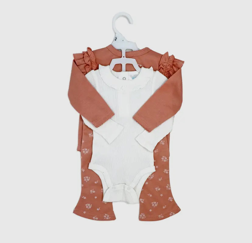 Girls 3 Piece Take Me Home Set | Misty Rose Floral