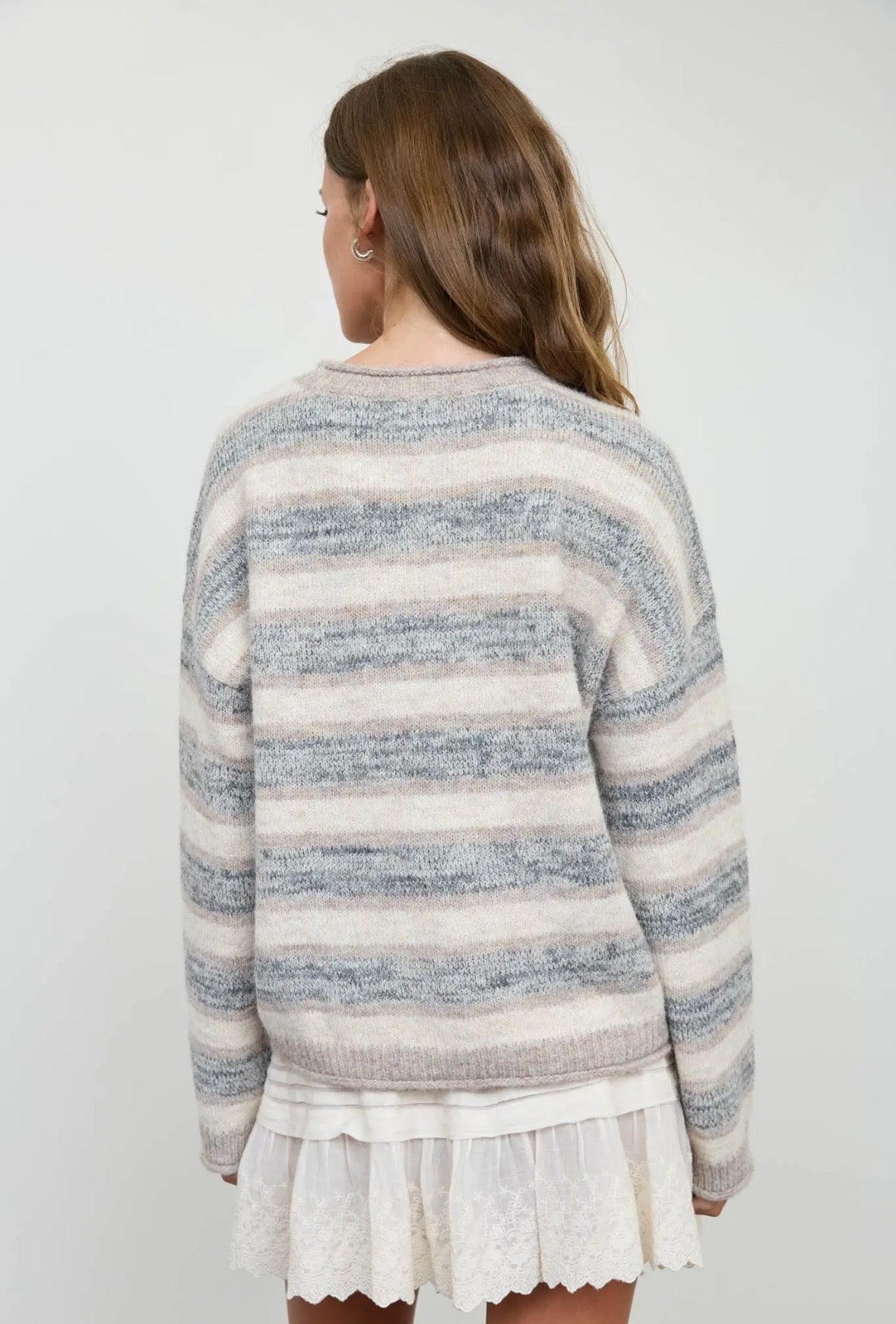 Sinclair Raw Edge Knit | Light Mocha
