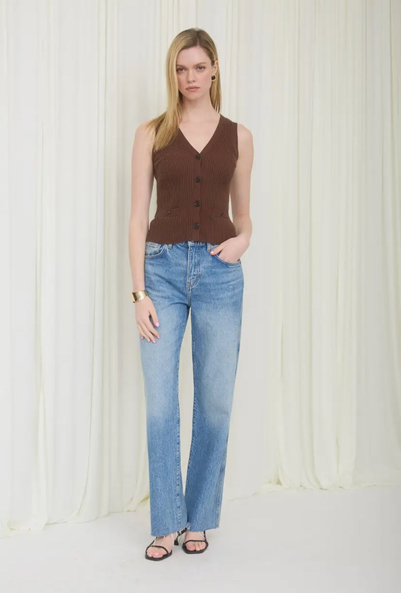 Russo Knit Top | Brown