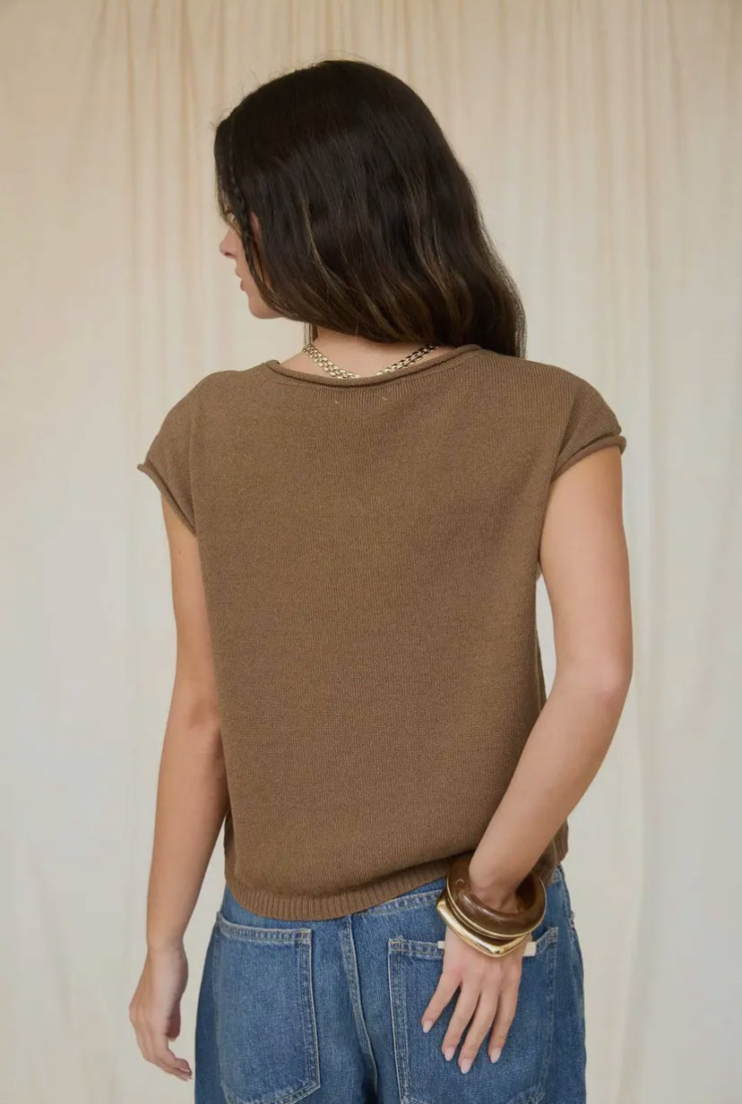 Kaplan Knit Top | Brown