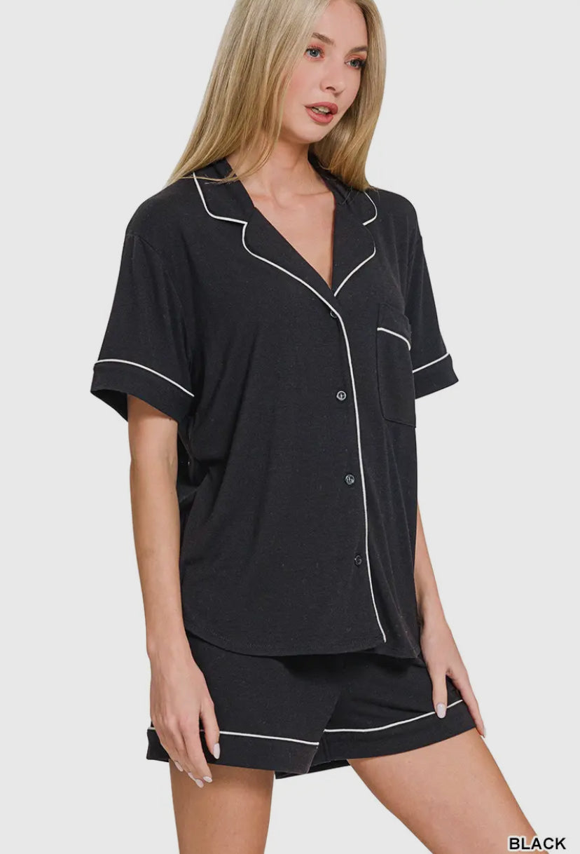 Nightfall Pajama Set | Black