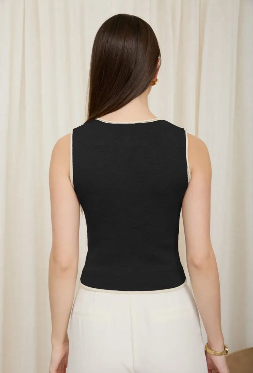 Kerr Button Down Top | Black