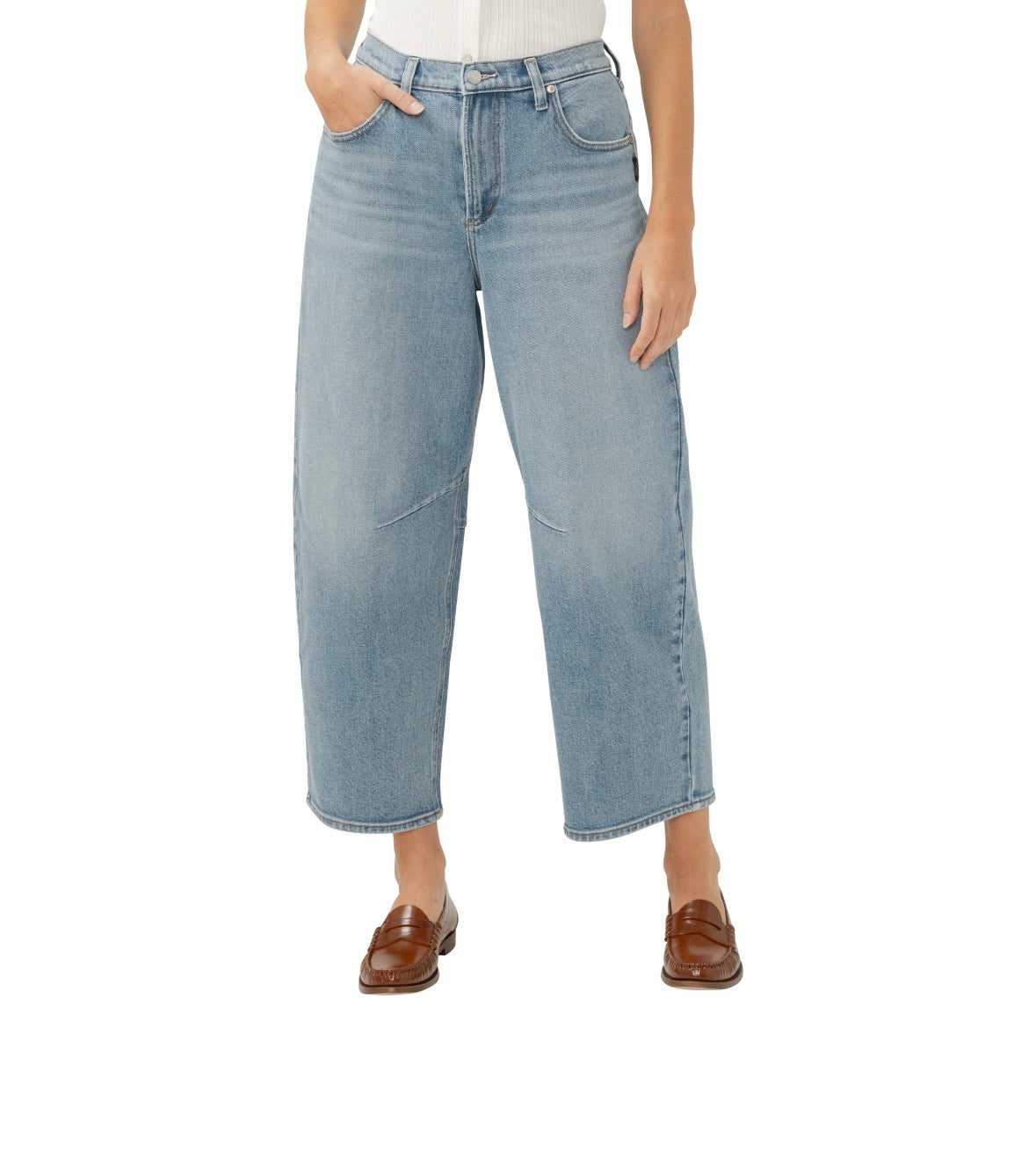 SILVER JEANS | Barrel Leg Ankle Jeans AGR278